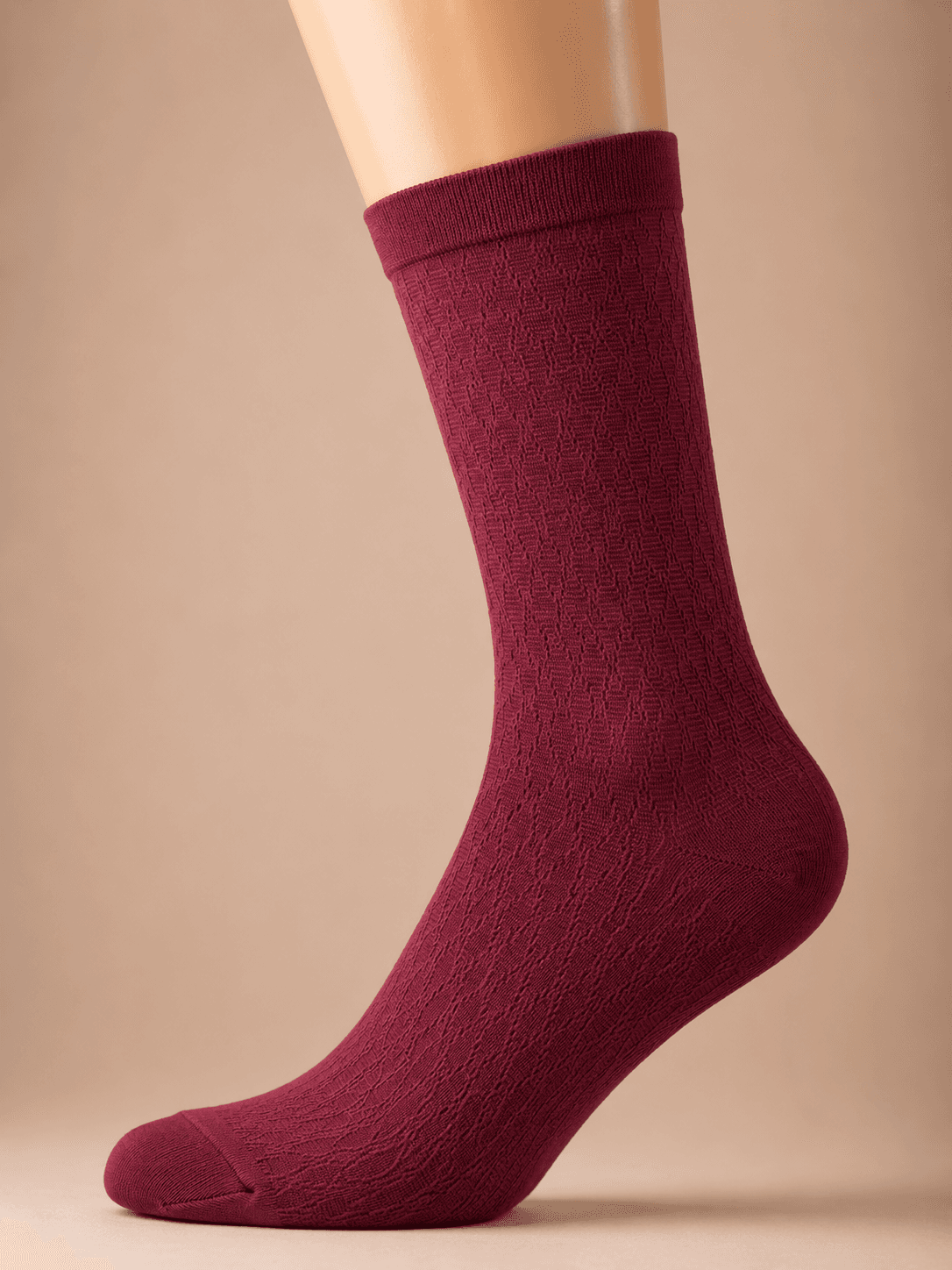 Ladies' Plain Cotton Crew Socks – Mixed Colors & Patterns