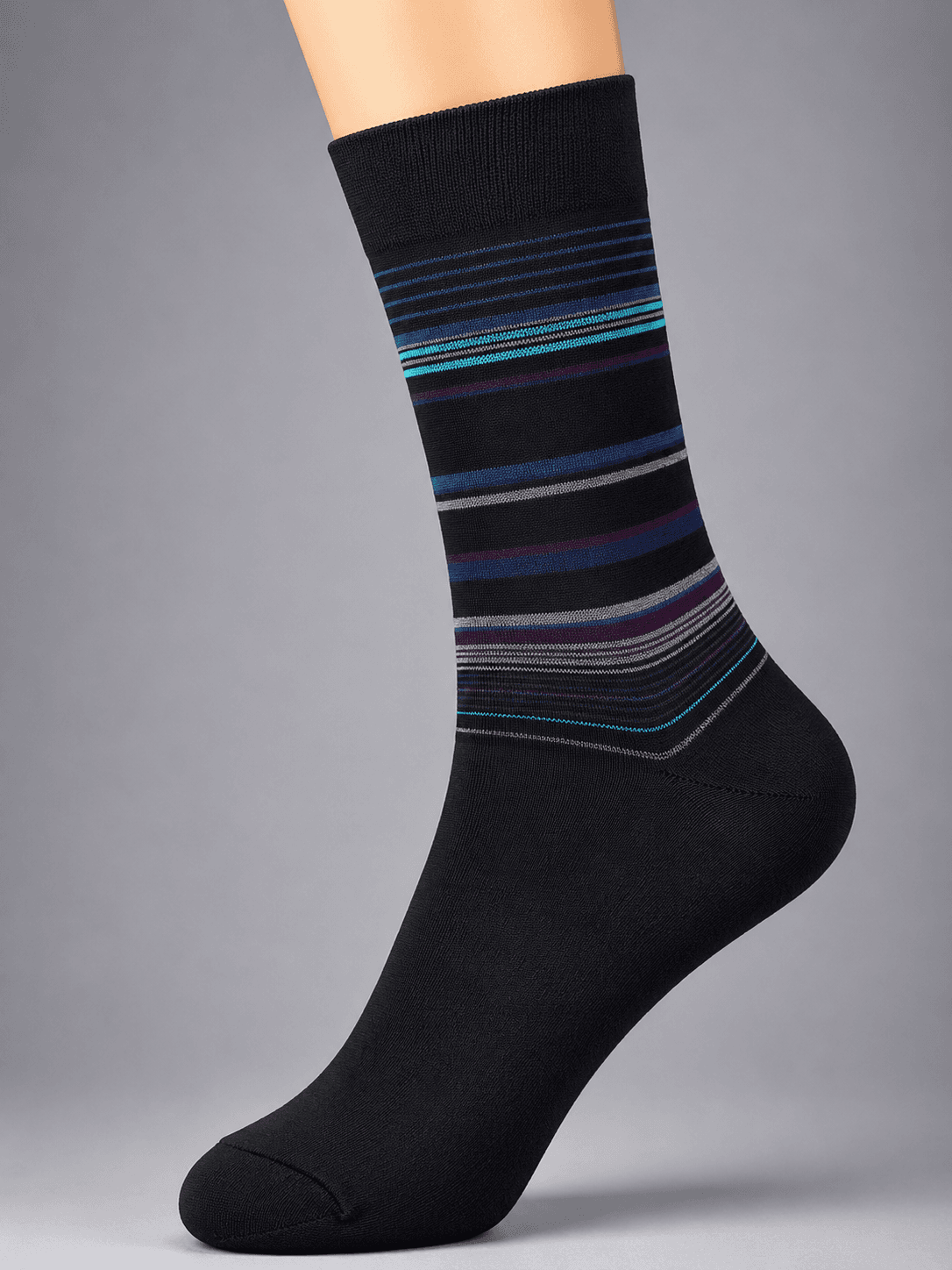 Men's Signature Striped Crew Socks – Cotton Comfort Series