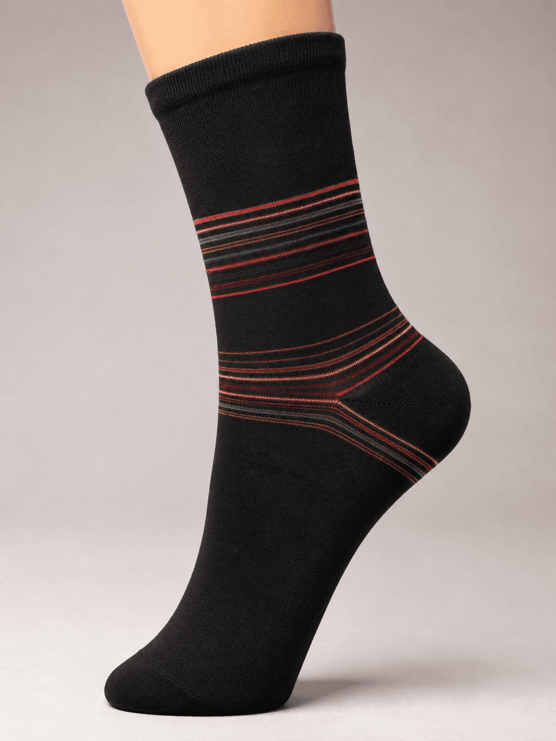 Men's Executive Cotton Crew Socks – Modern Striped Edition
