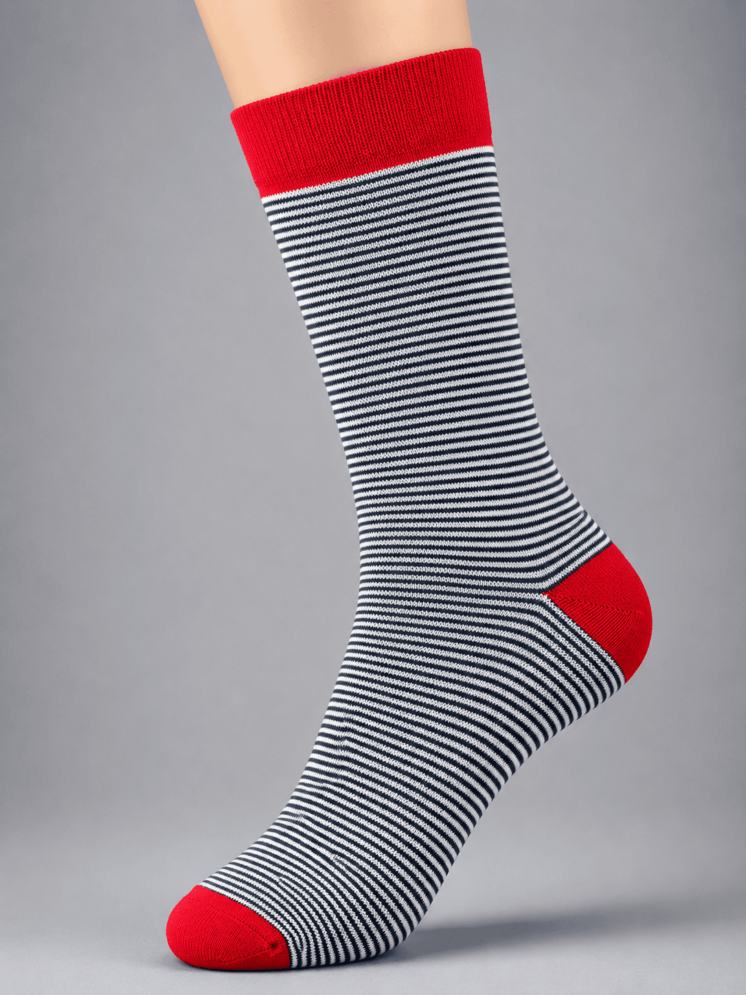 Men's Classic Comfort Stripe Socks – Premium Cotton Crew Collection