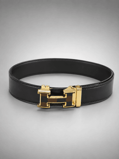 Classic Black Leather Auto-Lock Belt