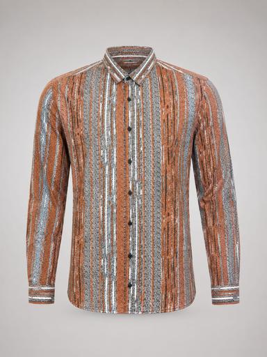 Men’s Cotton Printed & Striped Long-Sleeve Shirts