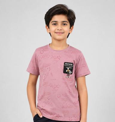 Boys’ Graphic China Fabric Round-Neck T-Shirt