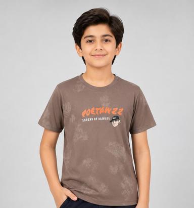 Boys’ Graphic China Fabric Round-Neck T-Shirt