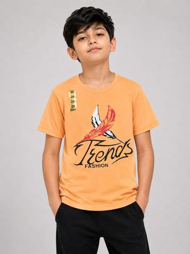 Boys’ Graphic Print Round-Neck Short-Sleeve T-Shirts