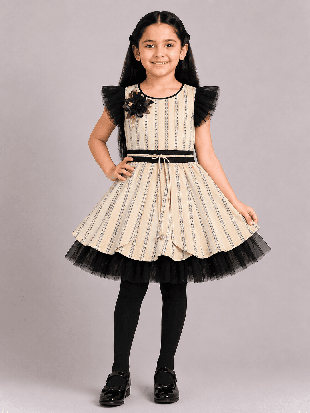 Girls’ Reshmi Frock & Tights 2-Piece Party Wear Suit