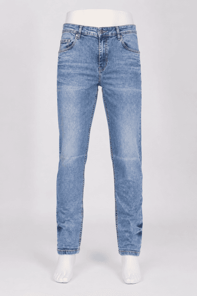 Men’s Light-Wash Straight-Fit Denim Jeans Pant