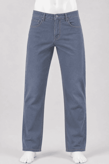 Men’s Classic Straight-Fit Washed Denim Jeans Pant
